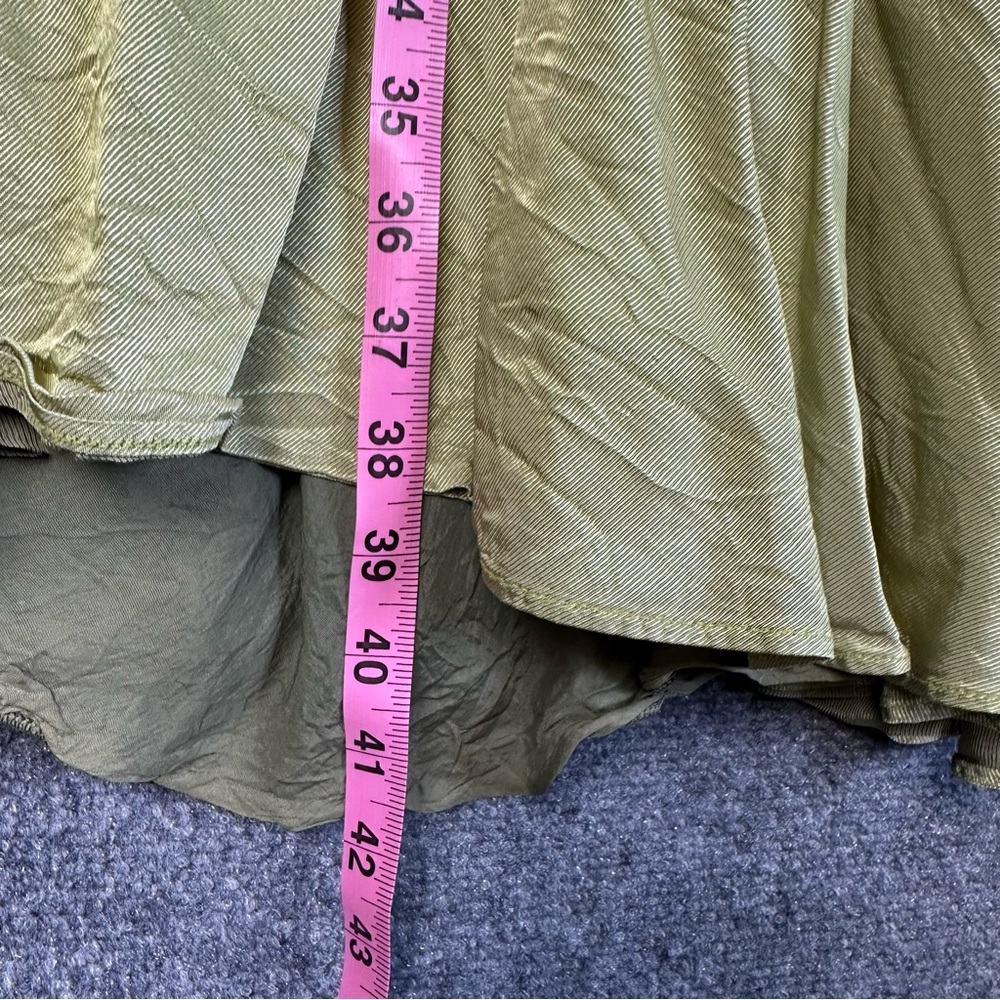 Vintage maxi peasant skirt SMALL layered moss green full length fairy castlecore - Picture 10 of 13
